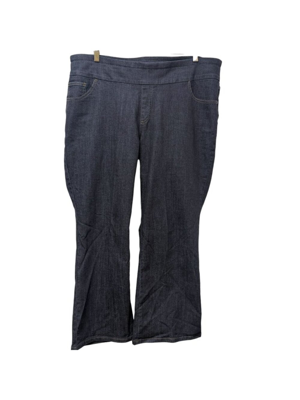 Denim & Co Pull On Jeans Women Plus 24WP Gray Bootcut Stretch Petite